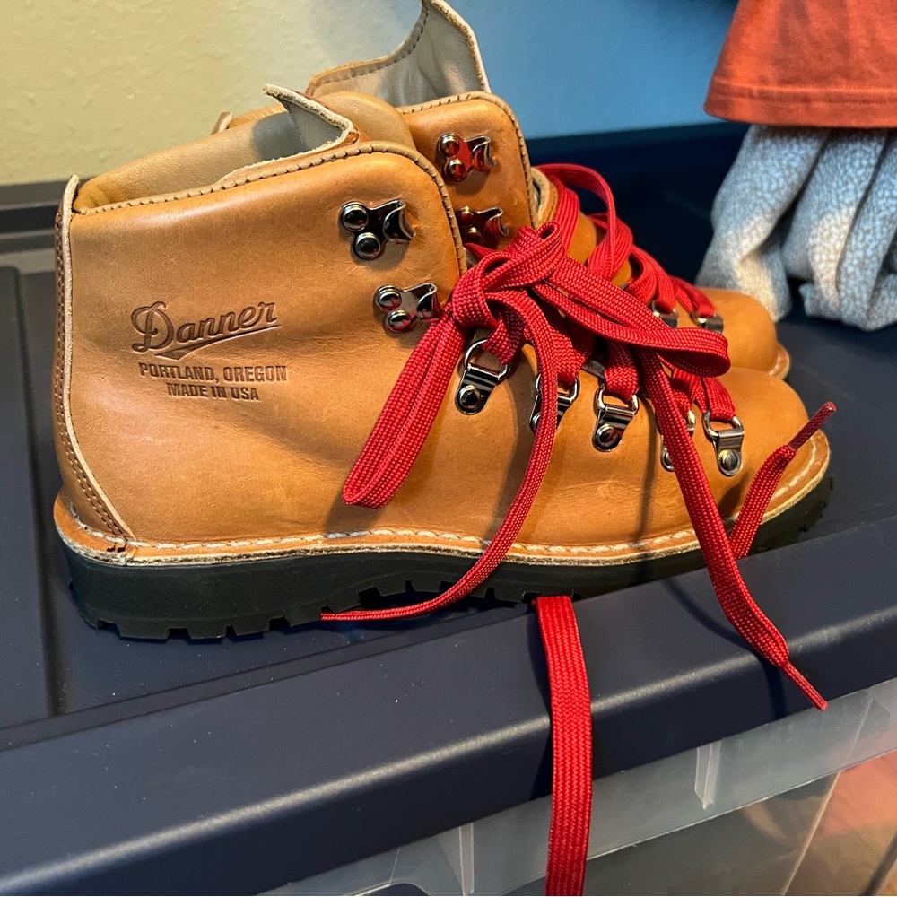 Tan Danner hiking boots